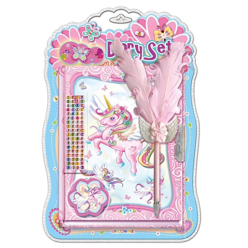 Diary Set With Pen - Unicorn