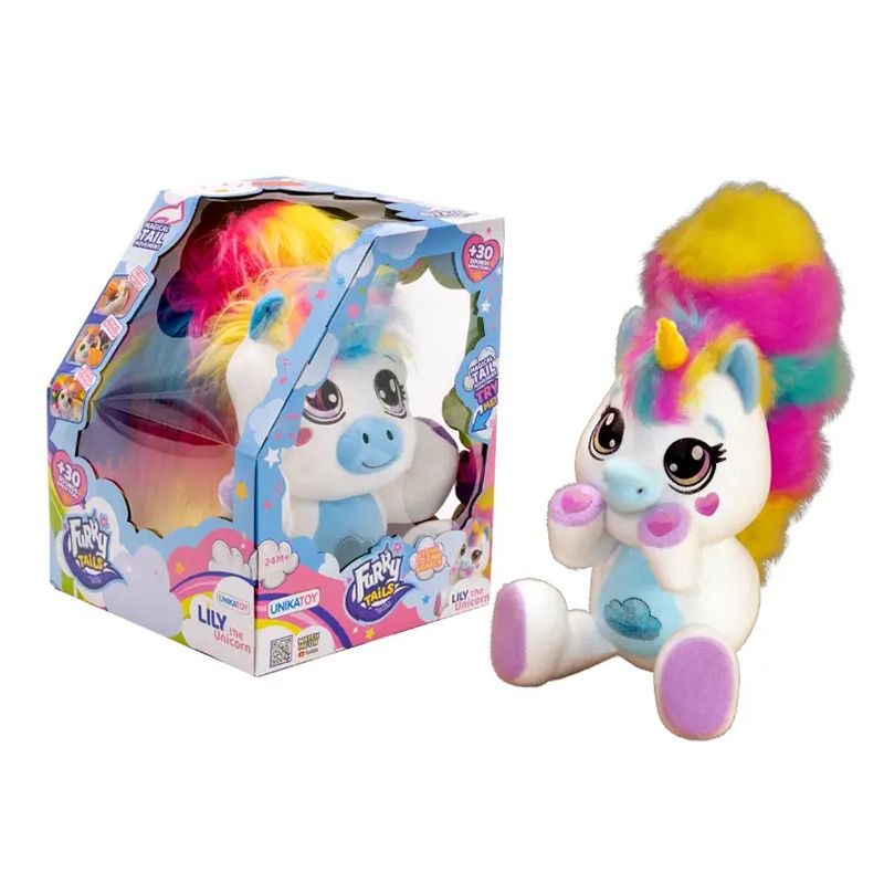 Eolo Furry Tails Electronic Plush - Unicorn