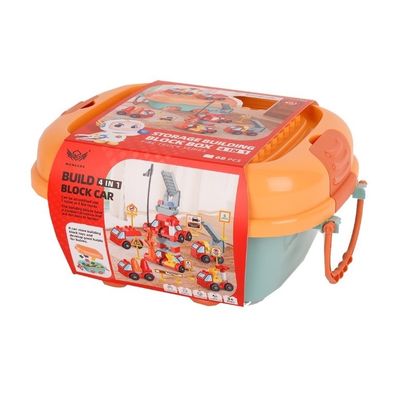 Menggad Fire Rescue Vehicles Building Blocks Set - 68pcs