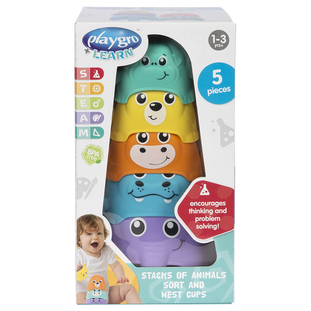 Playgro Stacks Of Animals Sort And Nest Cups