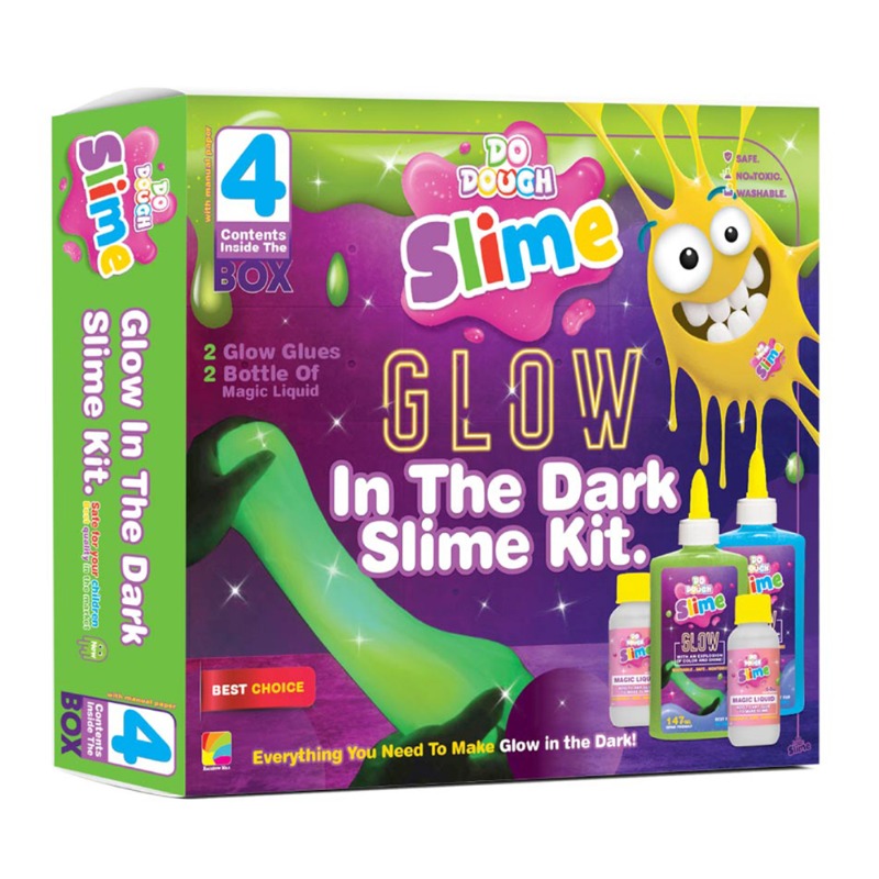 Do Dough Glow In The Dark Slime Kit - Blue And Green