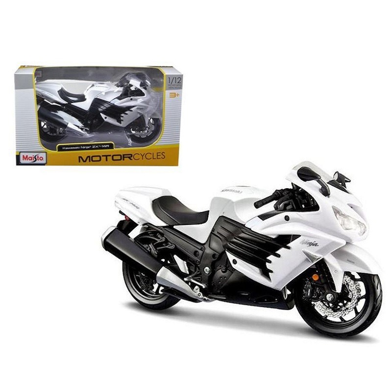 Maisto Kawasaki Ninja ZX-14R White Motorcycle