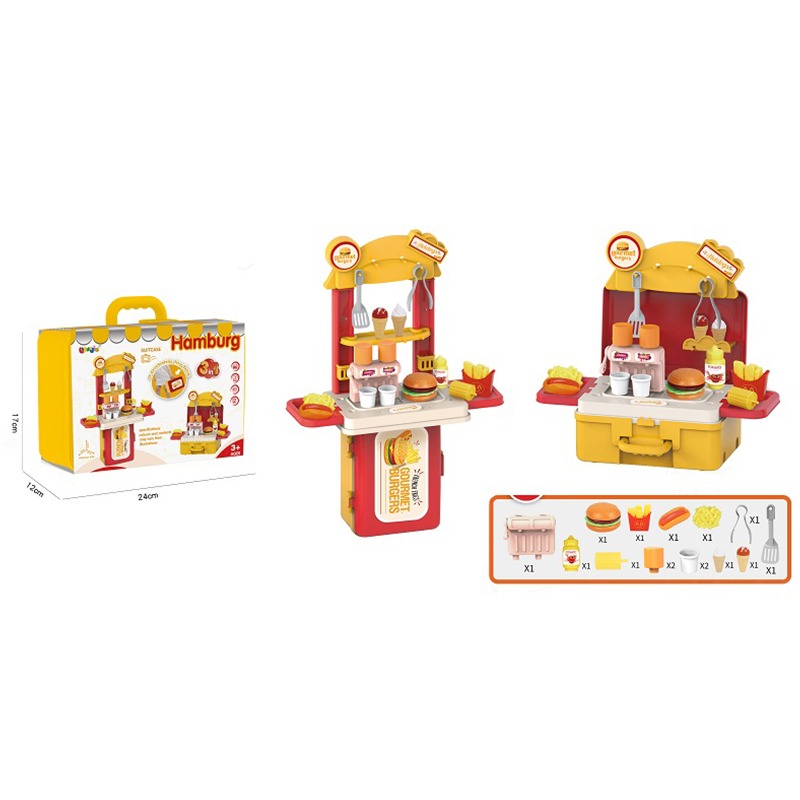 Hamburger Set Backpack 2 In 1 - Yellow