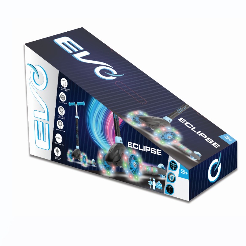 Evo Eclipse - 3 Wheels Scooter Baby Blue - Black