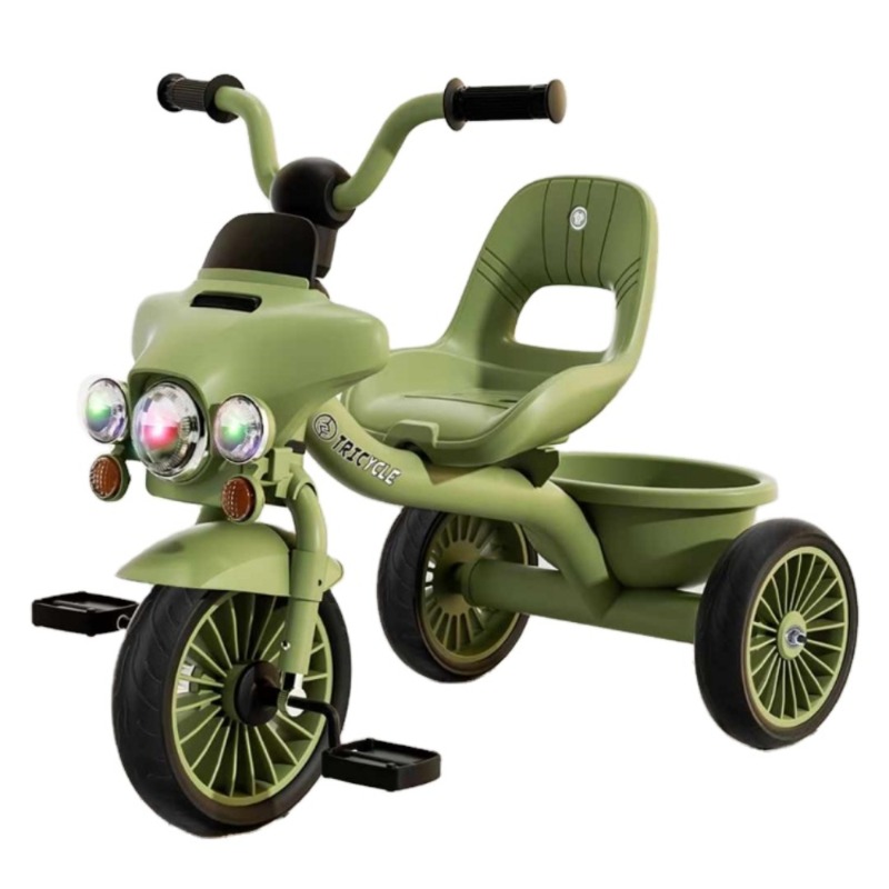TOBBI Kids Tricycle with Light & Music – Green