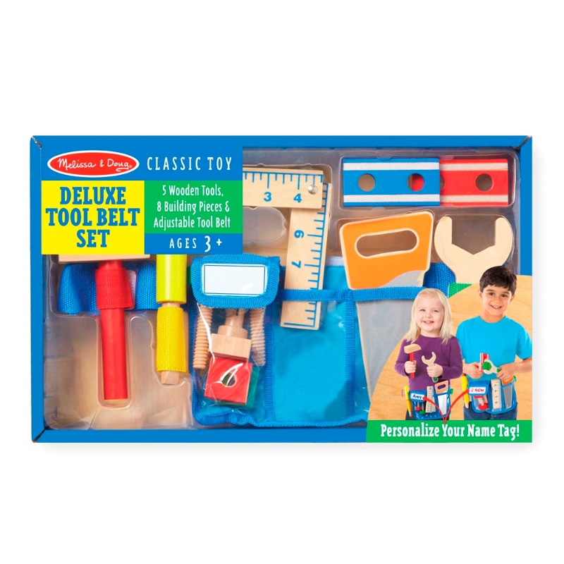 Melissa and Doug Deluxe Wooden Tool Belt Set