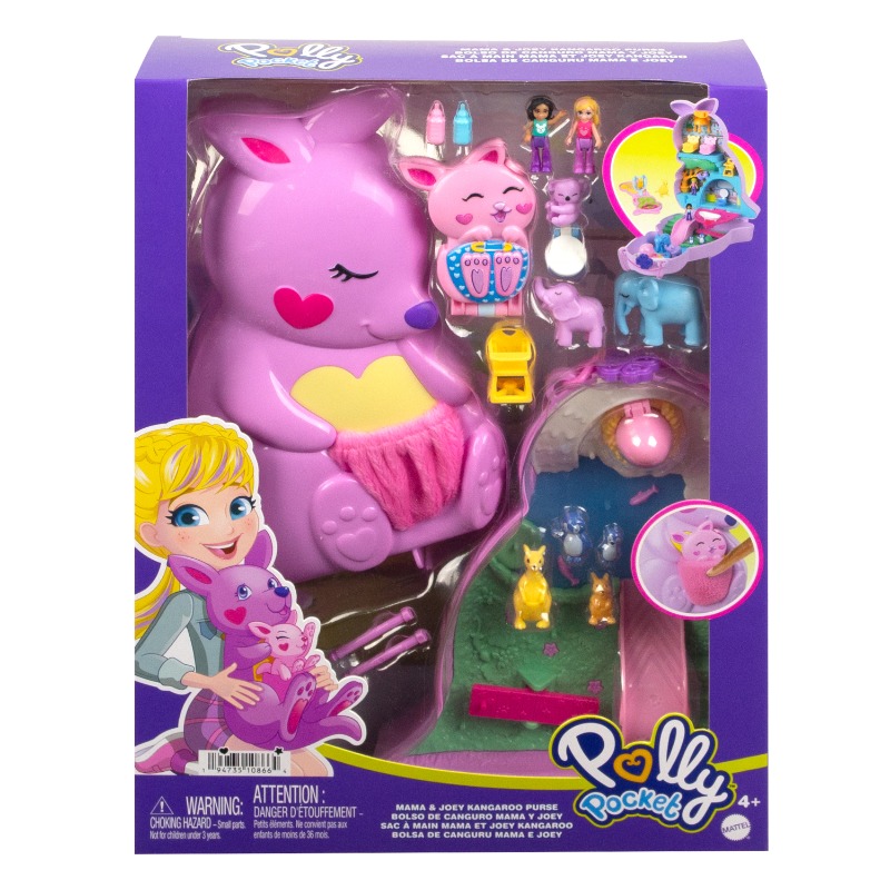 Polly Pocket Wearable Compact Kangaroo Purse - Large