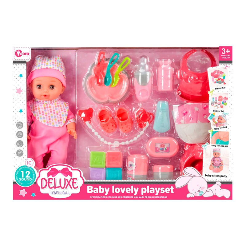 Vdora - Baby Doll Accessories Feeding Playset B