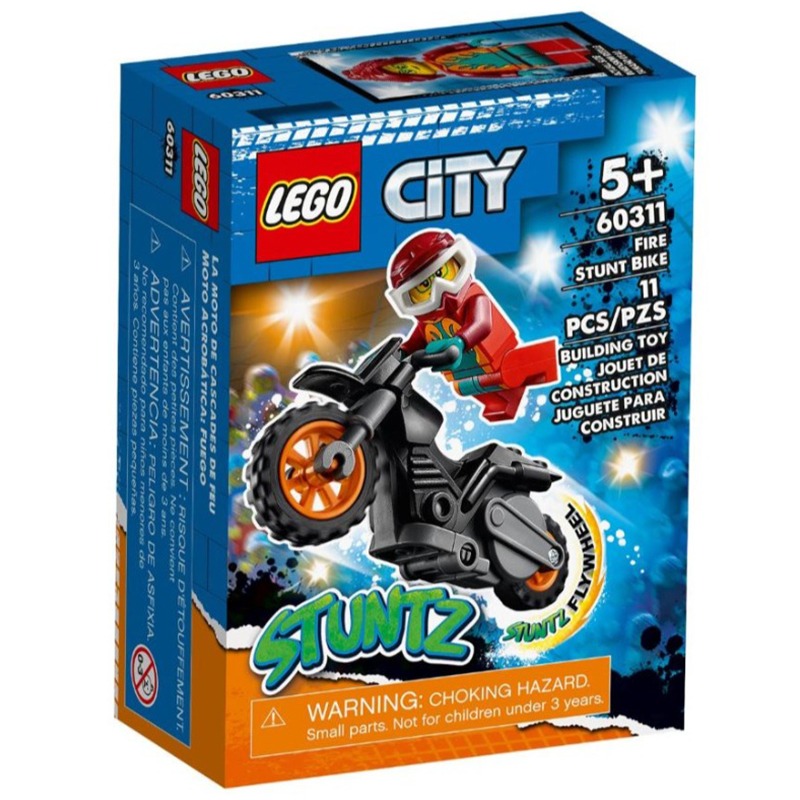 Lego City Fire Stunt Bike Building Kit