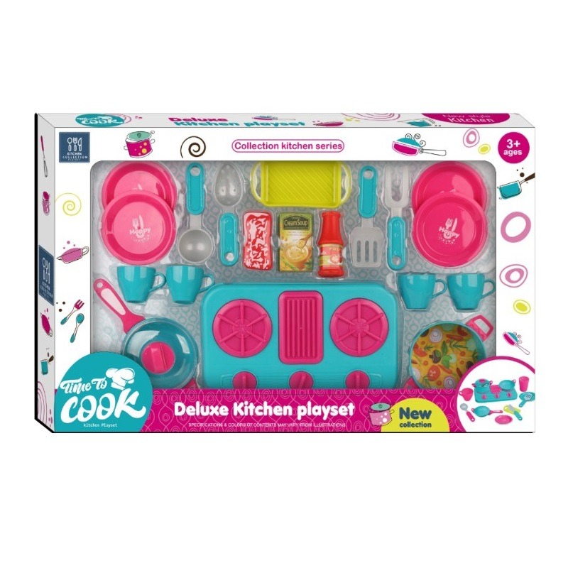 Time To Cook Deluxe Kitchen Playset - 20pcs