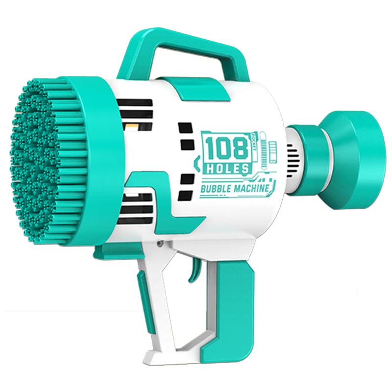 108 Holes Bubble Machine Gun With Light - Green