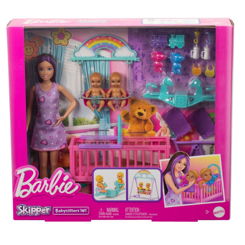 Barbie Skipper Babysitters Inc. Nursury Twinning playset