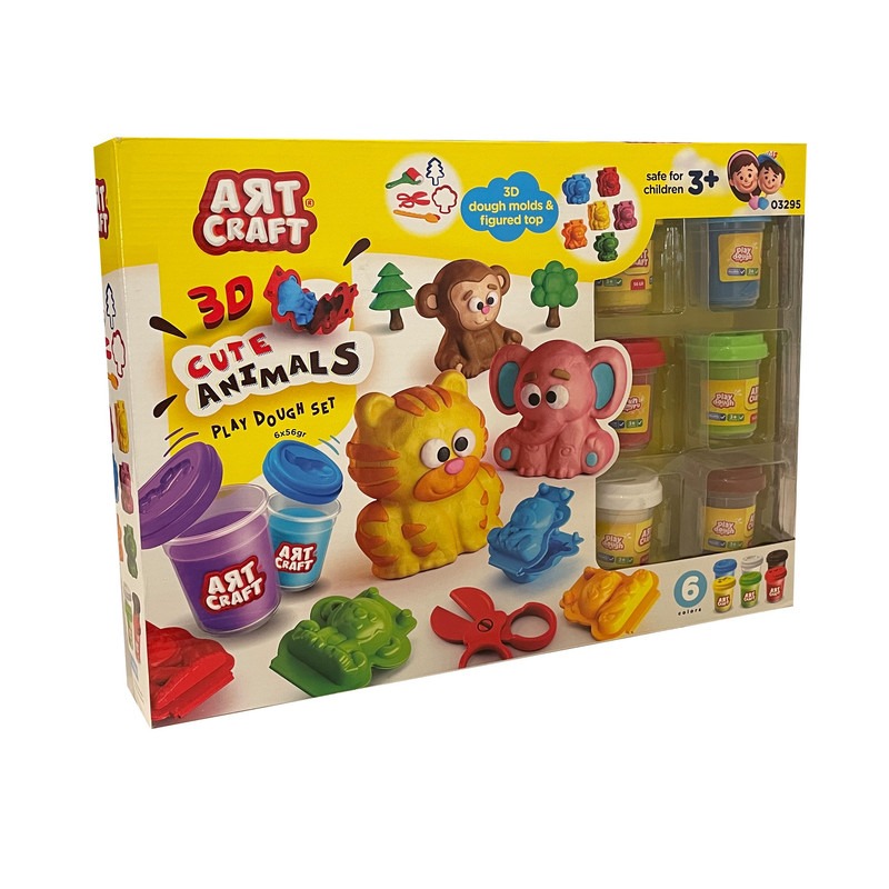Art Craft Cute Animals Play Dough Set