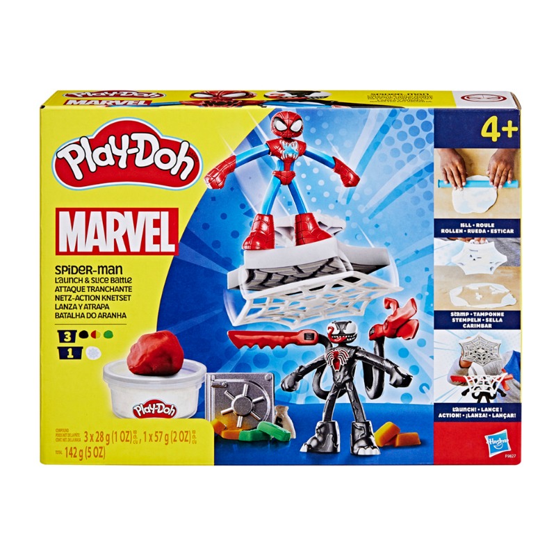Play-Doh Marvel Spider Man Launch And Slice Playset - 2 Action Figures