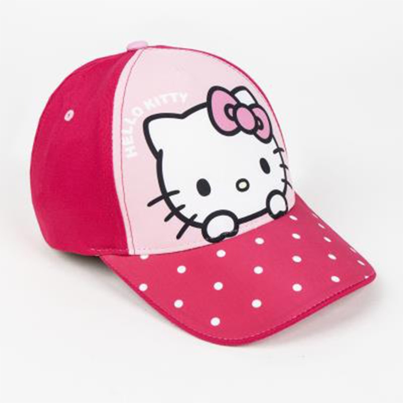 Hello Kitty Bright Fuchsia Polka-Dot Baseball Cap