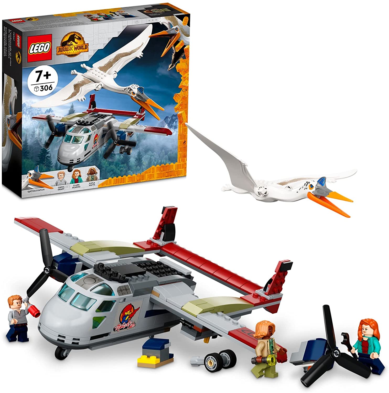 Lego Jurassic World Quetzalcoatlus Plane Ambush Building Kit