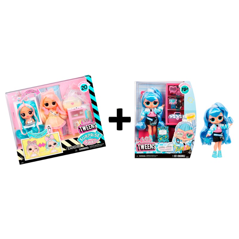Bundle L. O. L. Surprise Tweens Surprise Swap Doll + Twins Elle Fly Doll