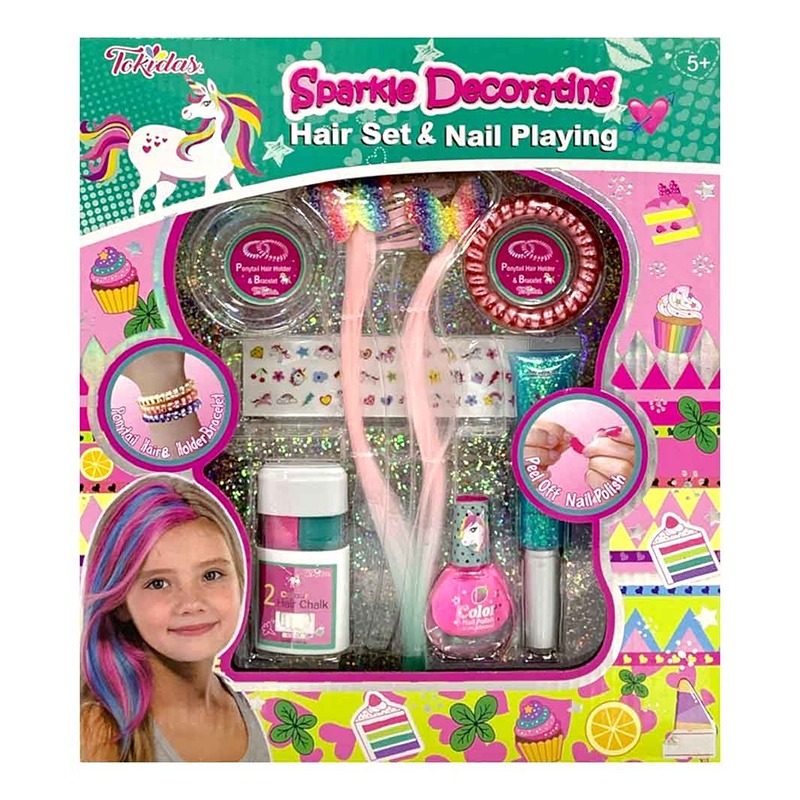 Tokidas Sparkle Decorating Hair Set And Nail Playing