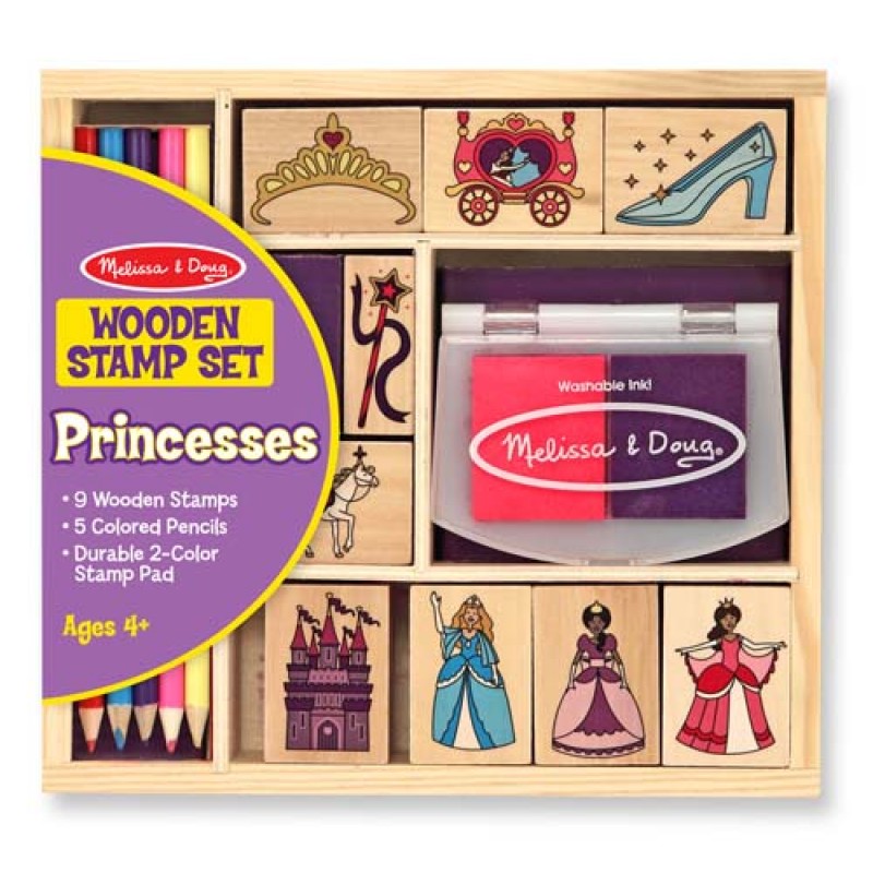 Melissa and Doug Wooden Princess Stamp Set