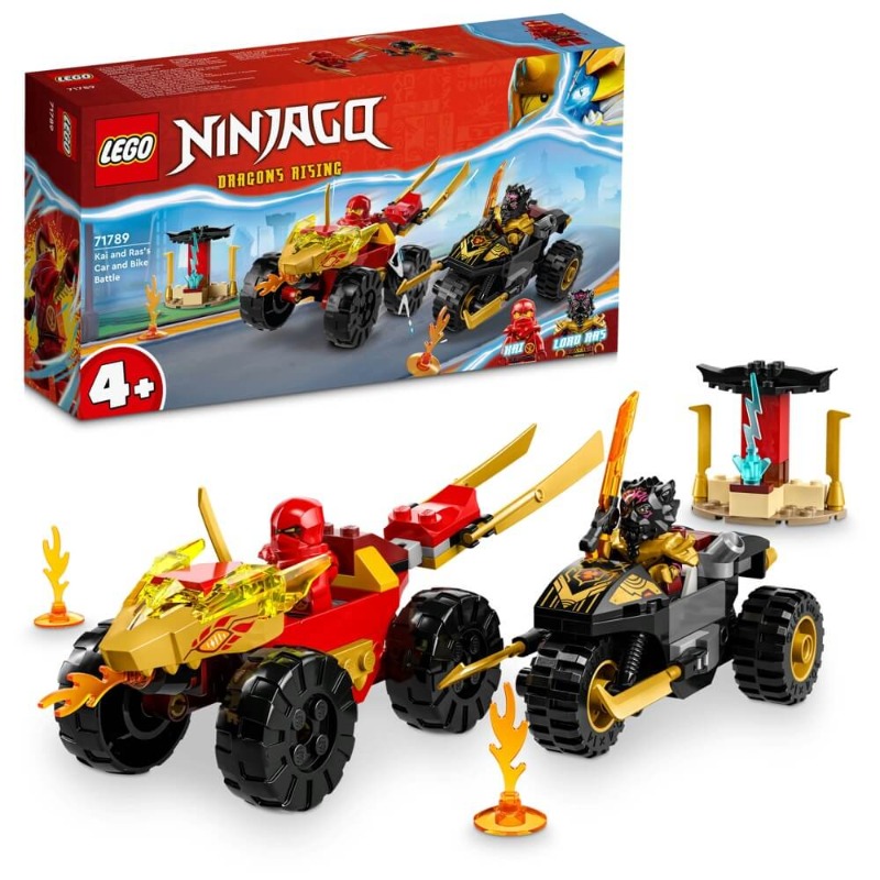 Lego Ninjago Kai and Ras's Car and Bike Battle