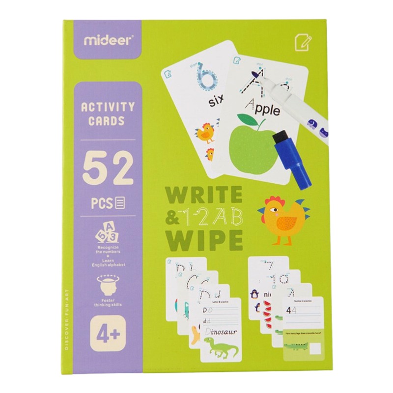 Mideer Write And Wipe Cards 52 Pcs