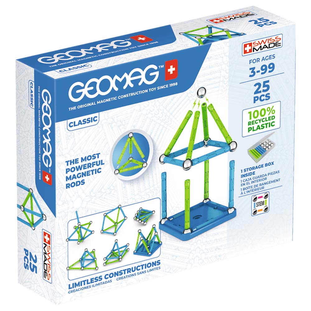 Geomag Classic Recycled Magnetic Construction - 25pcs