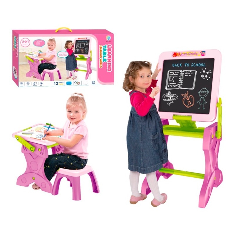 Learning Table and Writing Boards - Purple/Green