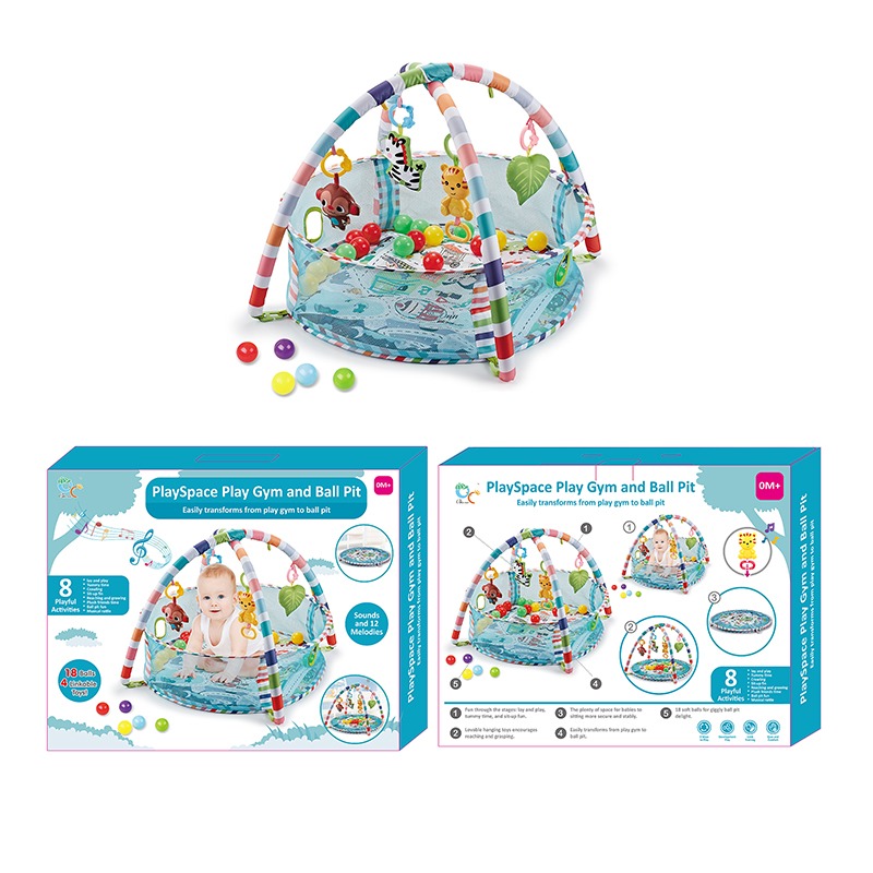 Baby Playmat 18 Pcs With Balls - Blue