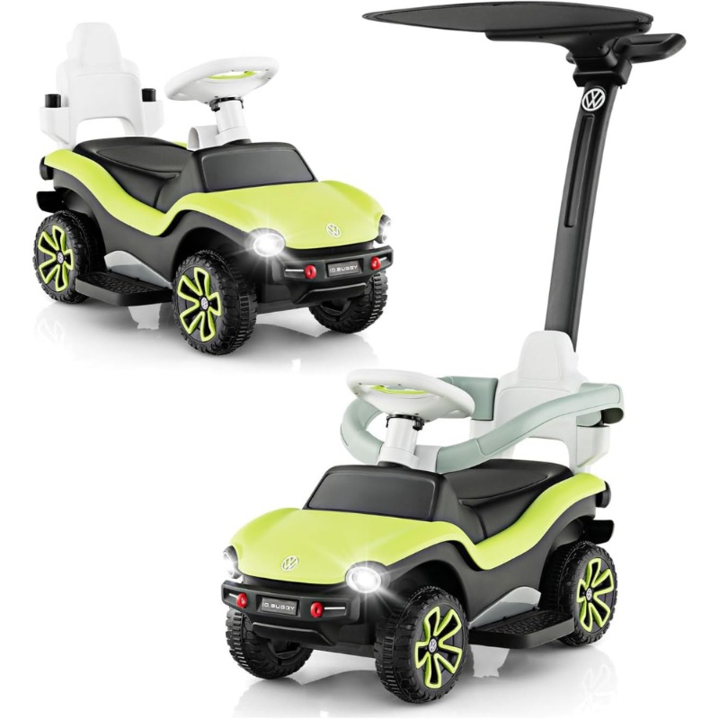TOBBI Volkswagen 3-in-1 Ride-On Push Car with Canopy