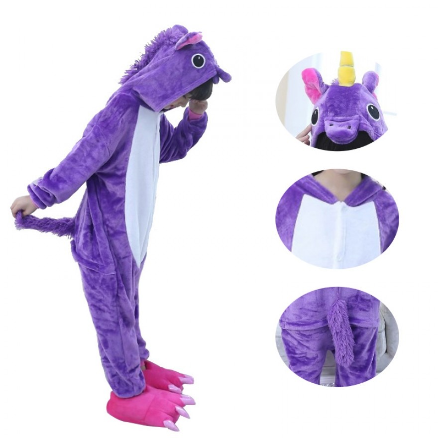 Unicorn Overall Purple - 120 cm