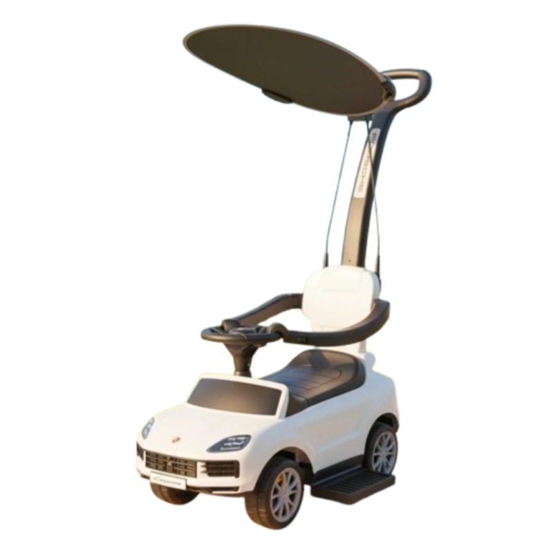 TOBBI Porsche Cayenne Ride-On Push Car with Canopy – White