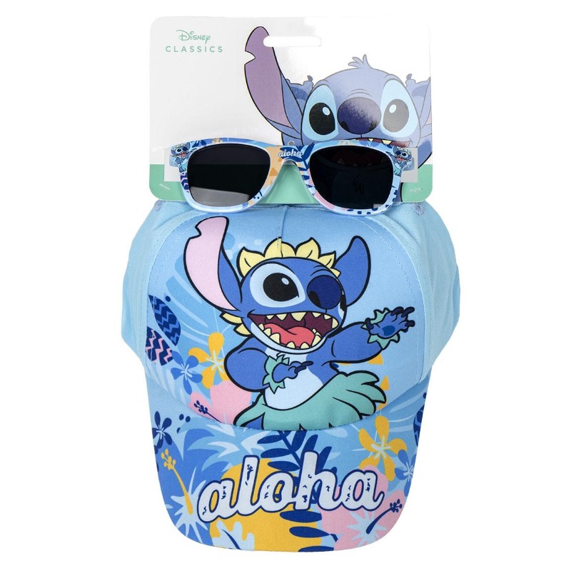 Stitch Sunglasses Set Cap For Kids