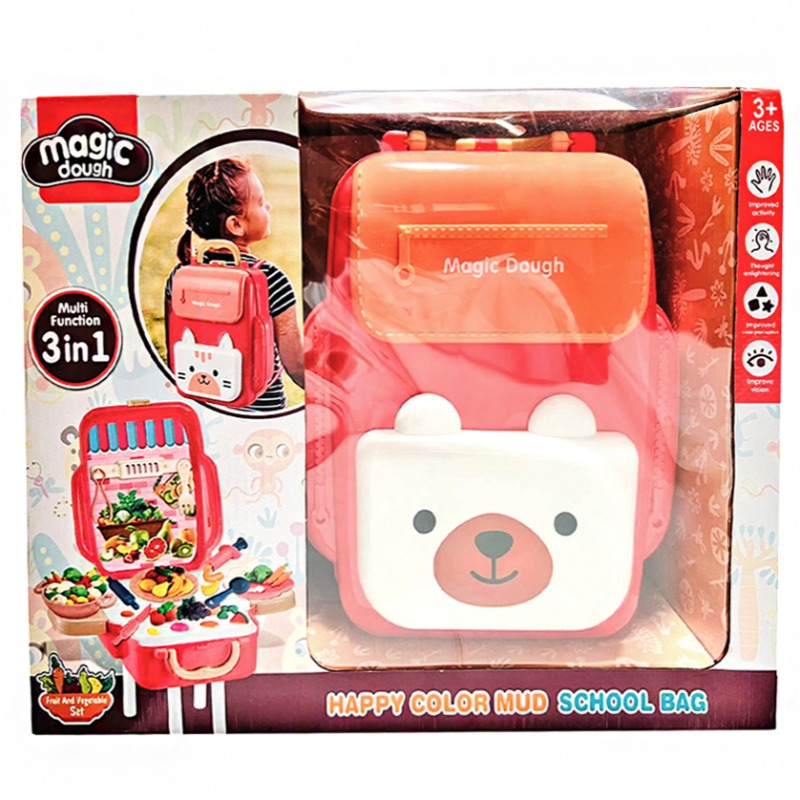 Magic Dough School Bag - Fruits Pink