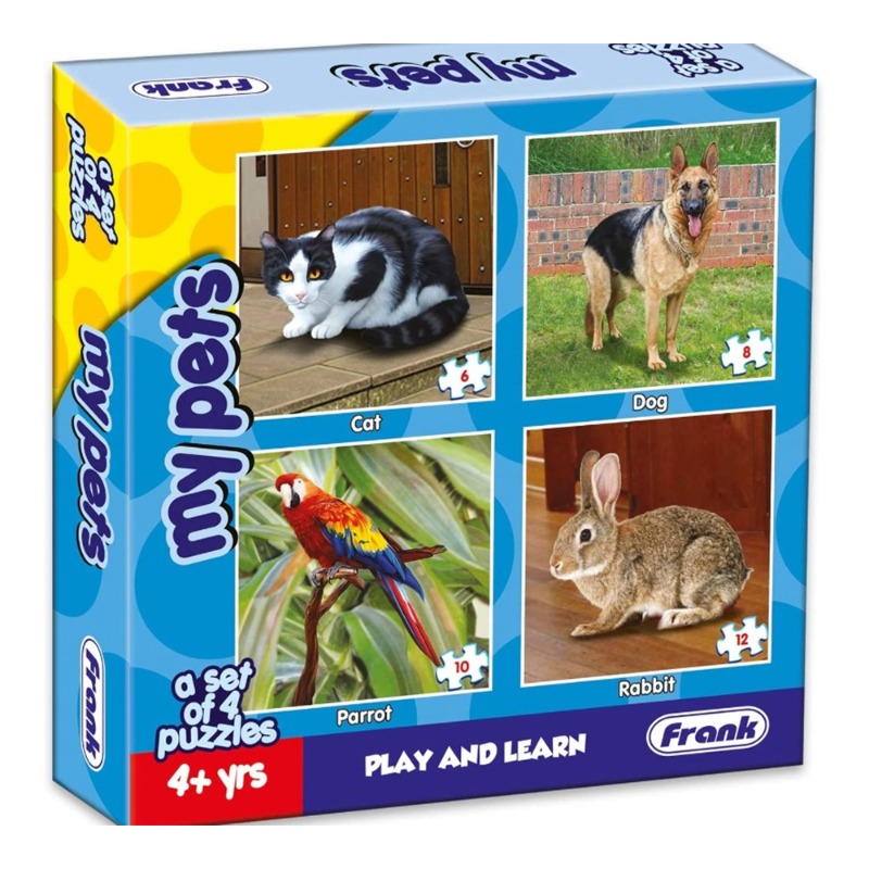 Frank My Pets Pack of 4 Puzzles - 36pcs