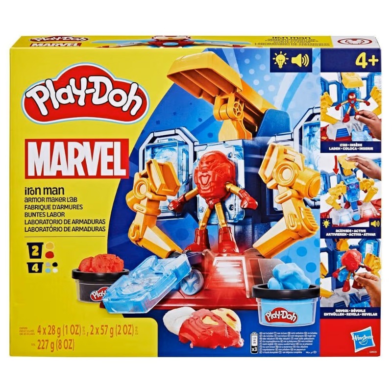 Play-Doh – Marvel Iron Man Armor Maker Lab Playset - with Lights & Sounds
