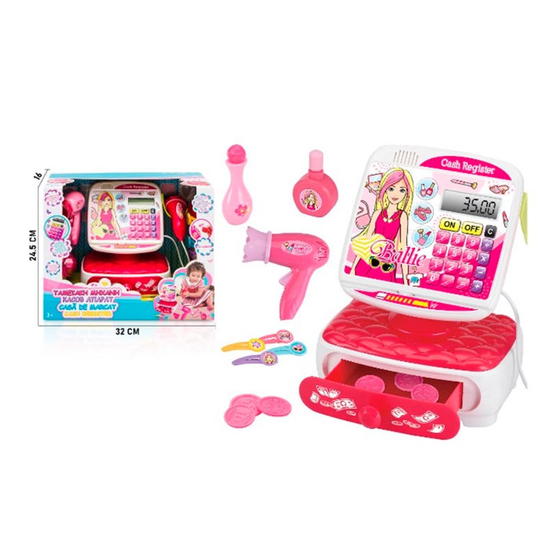 Five Star Cash Register Playset Pretend Toy With Accessories For Girls