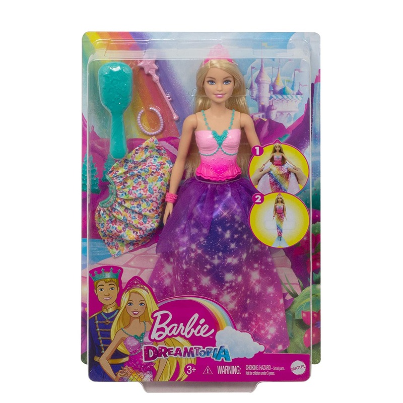 Barbie Dreamtopia Princess to Mermaid Fashion Transformation Doll