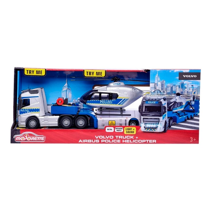 Majorette Volvo FH-16 Police Truck With Helicopter