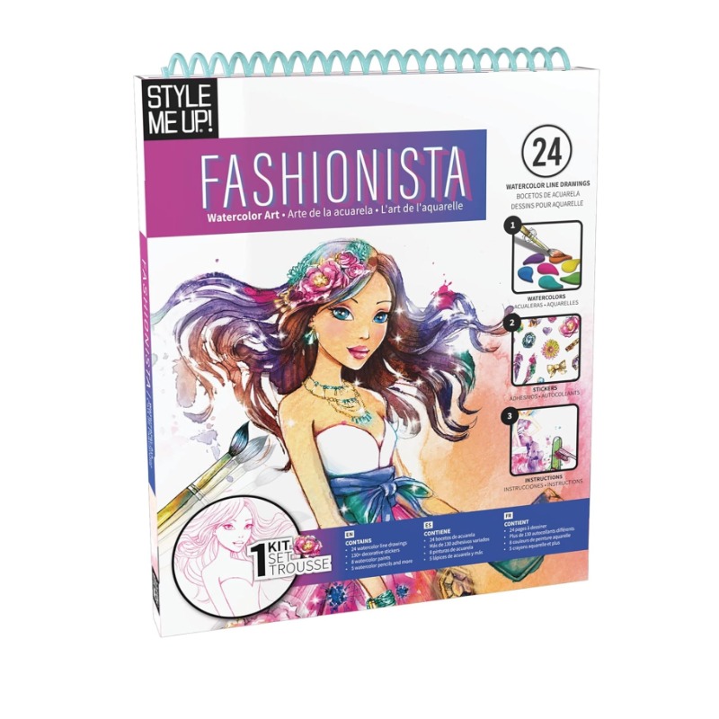 Spice Box Style Me Up Fashionista Watercolor Painting Kit