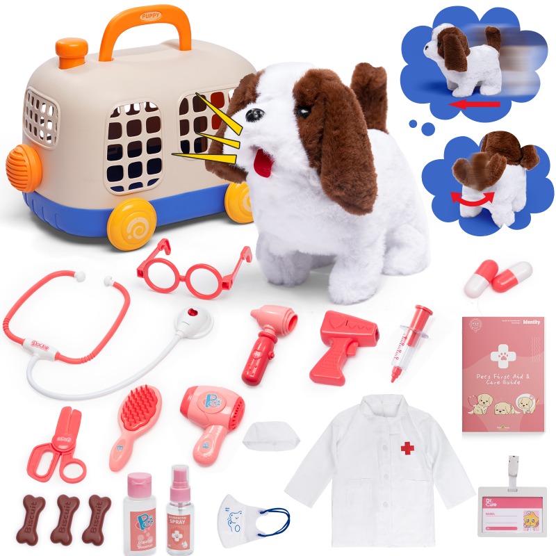 Kidewan Electric Plush Saint Bernard Care Kit 22Pcs
