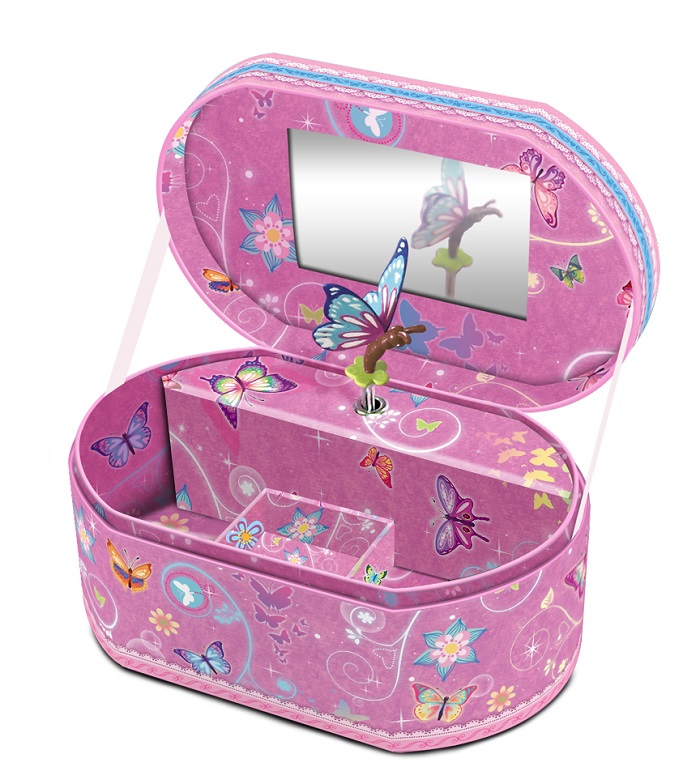Butterfly Printed Musical Jewelry Box