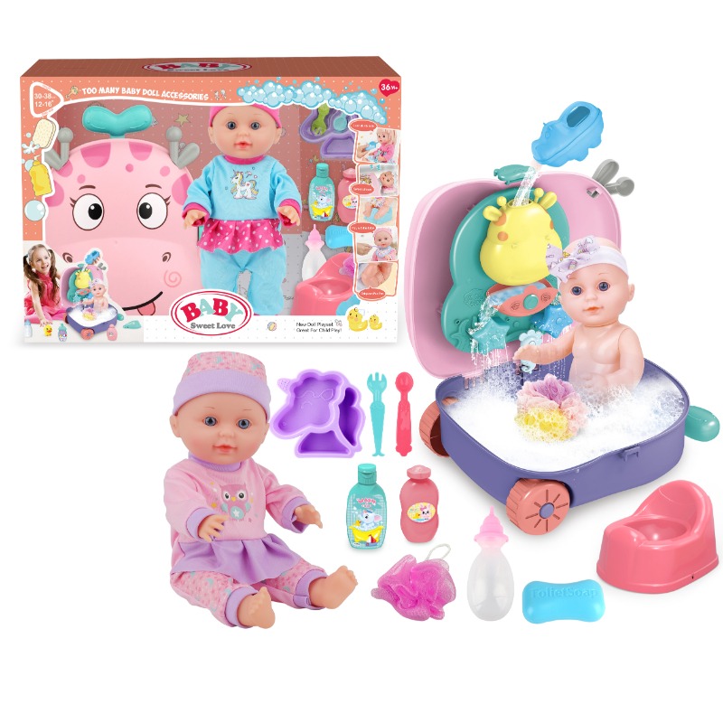 Baby Sweet Love Doll Water Play Suitcase Set – 12 Inch