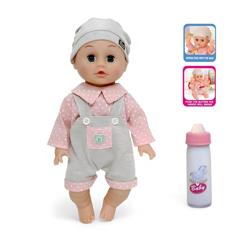 Care Doll with Sounds Multi Colors - 14-inch