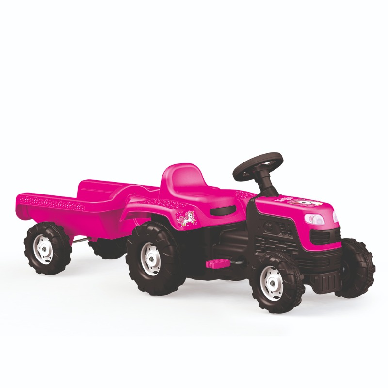 Dolu Unicorn Pedal Tractor Operated And Trailer