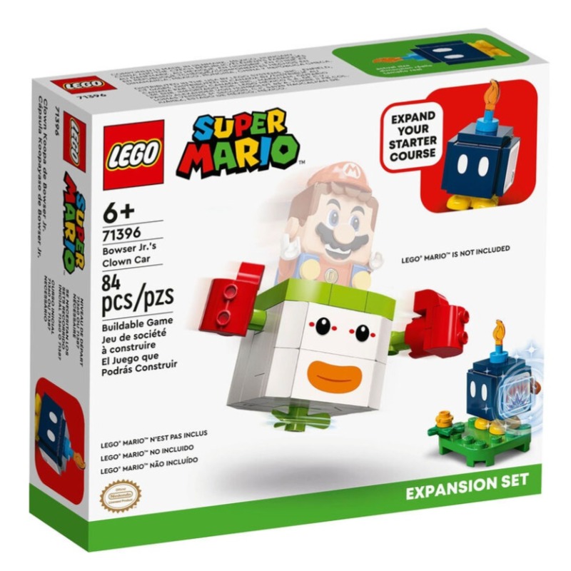 LEGO Super Mario Bowser Jr. s Clown Car Expansion Set Building Kit - 84 Pcs