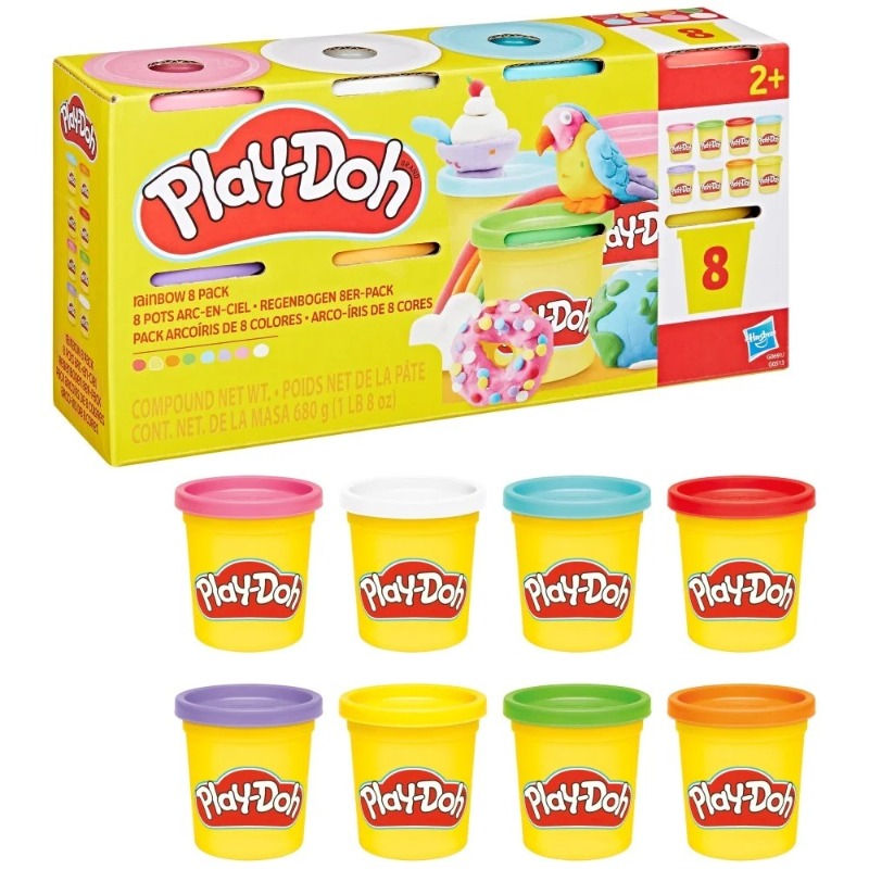 Play Doh Rainbow Clay Set - 8 Pack