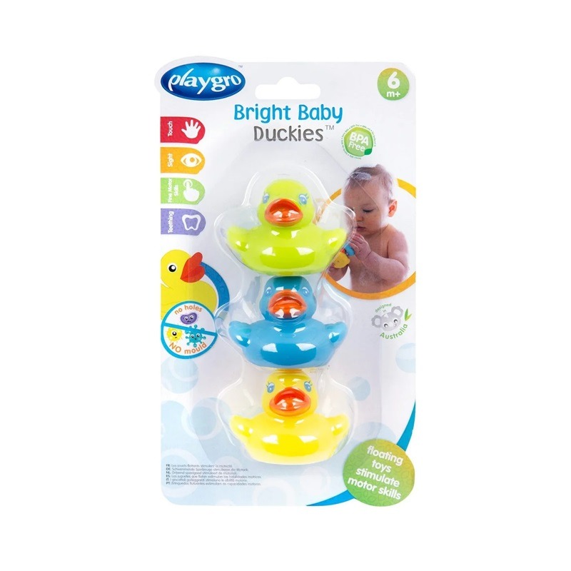 Playgro Fully Sealed Bright Baby Duckies