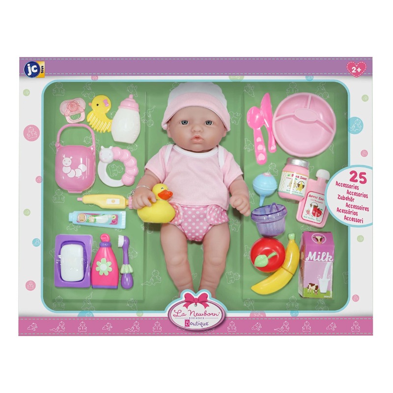 JC Toys La Newborn Baby Doll With 25 Pieces -12 Inch