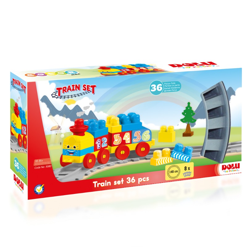 Dolu - 36 Piece Train Set