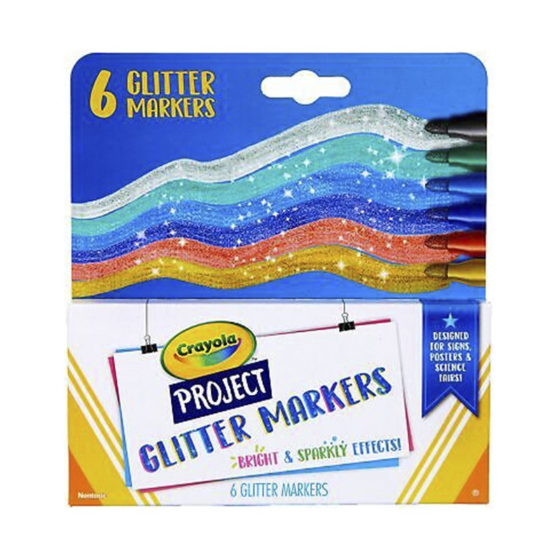Crayola Glitter Markers - 6 Colors